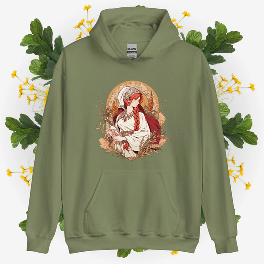 Demeter - Goddess of the Harvest and Fertility - Summer Harvest Green Hoodie