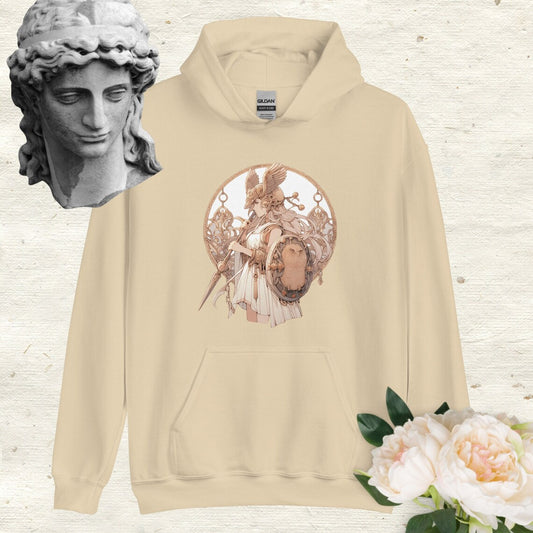 Athena - Goddess of Wisdom, War, and Reason - Pale Gold Hoodie