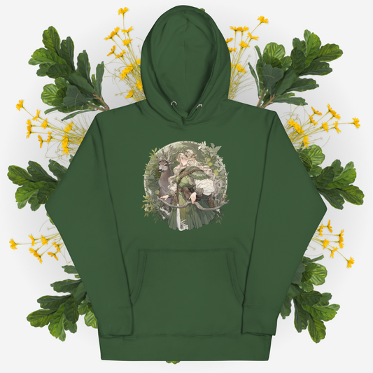 Artemis - Goddess of the Hunt, the Wild, and Chastity - Forest Green Hoodie