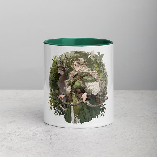 Artemis - Goddess of the Hunt, the Wild, and Chastity - Forest Green Sublimated Mug