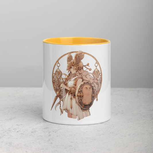 Athena - Goddess of Wisdom, War, and Reason - Olympian Gold Sublimated Mug